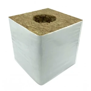 15X15X15 - INDOORLINE - CUBETTO DI LANA DI ROCCIA CON FORO | 15x15x15h cm
