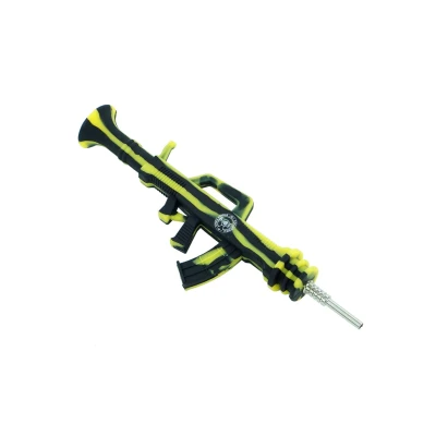 MAEX0151 - QNUBU - NECTAR COLLECTOR "AK47" IN SILICONE CON PUNTA IN TITANIO | 24 CM