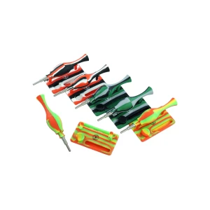 MAEX0144 - QNUBU - NECTAR COLLECTOR "COLORADO" IN SILICONE CON PUNTA IN TITANIO | 14 CM