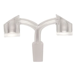 MAEX0178 - QNUBU - DOPPIO BRACIERE BANGER IN QUARZO | DOUBLE QUARTZ BANGER