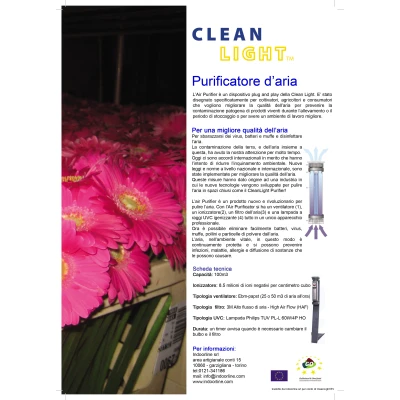 P100100 - LAMPADA UVC  DI RICAMBIO PER CLEANLIGHT AIR PURIFIER 60W