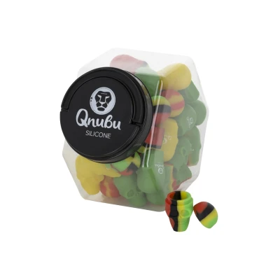 MAEX0162 - QNUBU - CONTENITORI IN SILICONE CON DISPLAY | SKULL 15ml 40pz