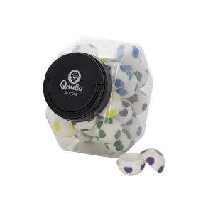 MAEX0168 - QNUBU - CONTENITORI IN SILICONE CON DISPLAY | PALLA 8ml 25pz