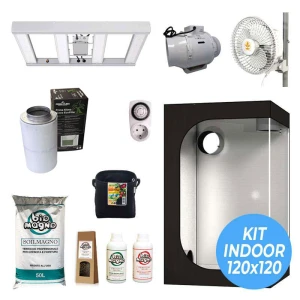 K0020 - KIT COLTIVAZIONE LED INDOOR | 120x120x200h cm - SYLVANIA - GRO-XPRESS LED FULLSPECTRUM+ | 340W