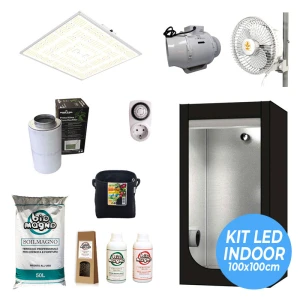 K0021 - KIT COLTIVAZIONE LED INDOOR | 100x100x200h cm - ORTOLED - QUANTUM BOARD EVO | 320W