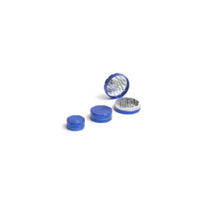 912179 - GRINDER DE LUXE ALLUMINIO 50MM 2 PARTI AZZURRO