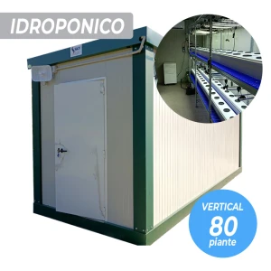 LAB002 - INDOORLINE - LABORATORIO PREFABRICADO VERTICAL GS 80 PLANTAS - HIDROPONICO | 600x240x270h cm