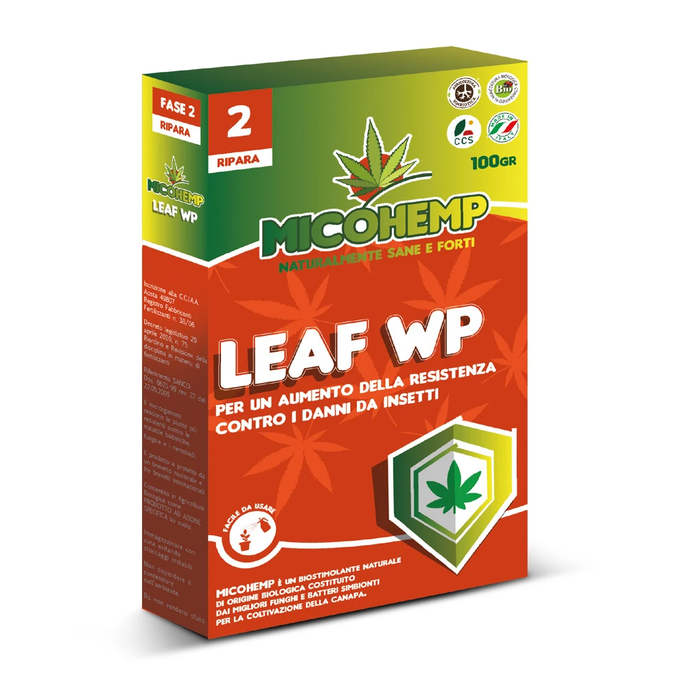 MHLI1K - MYCOHEMP LEAF WP - PHASE 2 REPAIR - 1 KG - BIOSTIMULANT WITH MYCORRHIZAE FOR PROTECTION AGAINST INSECT DAMAGE