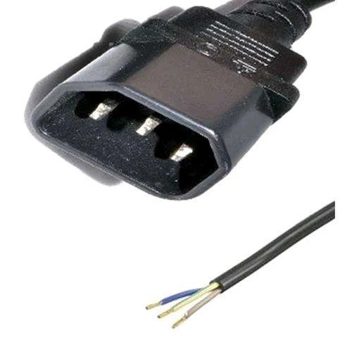 CAH0505CO - CABLE ELECTRICO 3X1,5 LONGITUD 0,5M CON CONEXION IEC MACHO E HILOS SIN FUNDA