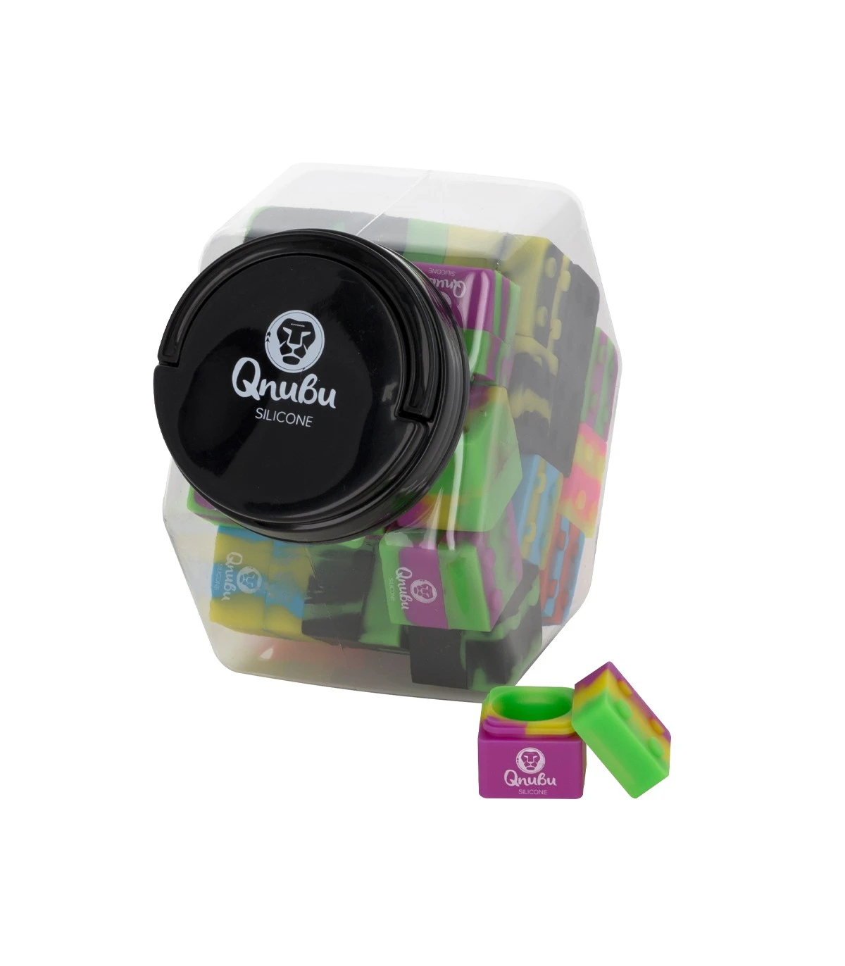 MAEX0159 - QNUBU - CONTENEDORES DE SILICONA CON DISPLAY | CUBO 9ml 35pcs