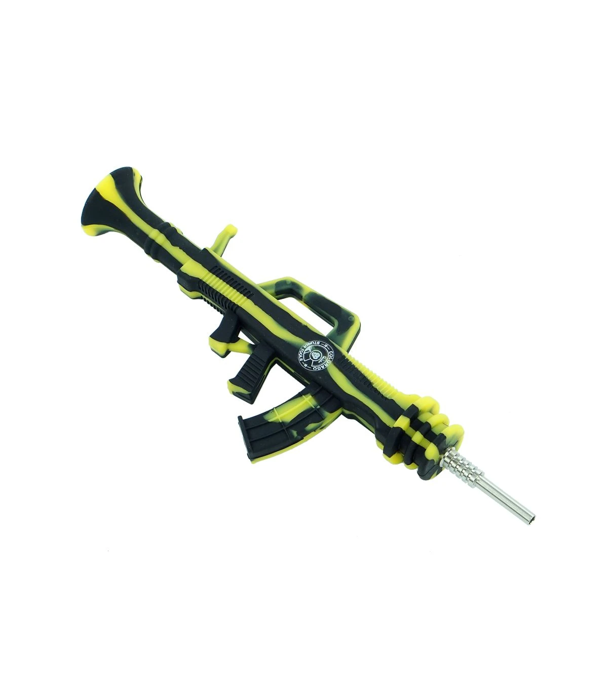 MAEX0151 - QNUBU - COLLECTEUR DE NECTAR EN SILICONE "AK47" AVEC POINTE EN TITANE | 24 CM