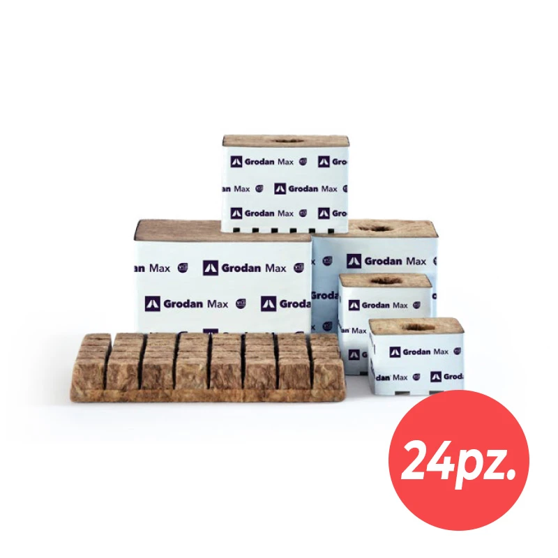 ROCSUBL0541BOX - GRODAN - MAX V1.0 TECH ROCK WOOL LITTLE MAMA BOX 24pcs | 20x20x14h cm