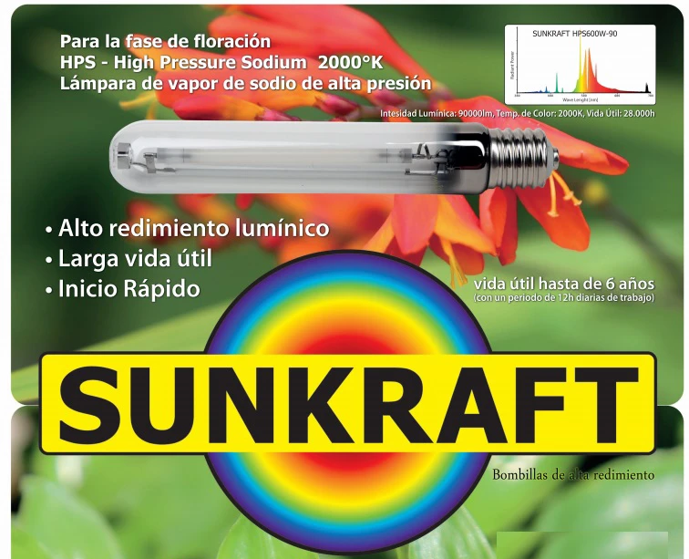 NGH600W - SUNKRAFT 600W 230V PRIMA KLIMA LAMPADA PER FIORITURA