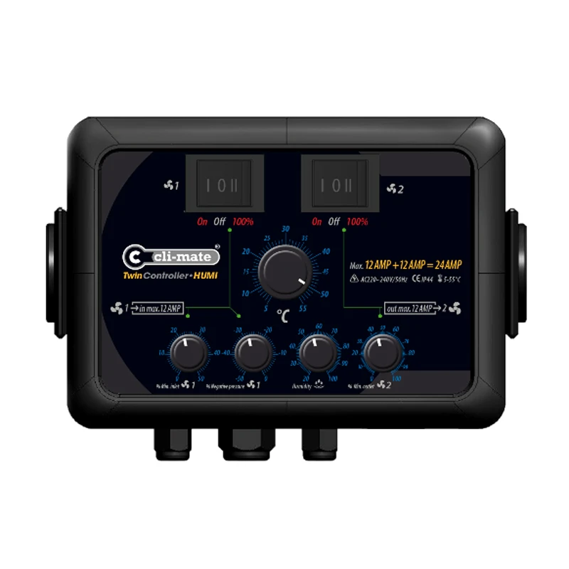 TWH12 - CLI-MATE TWIN CONTROLLER HUMI TEMPERATURA E UMIDITA' 24A