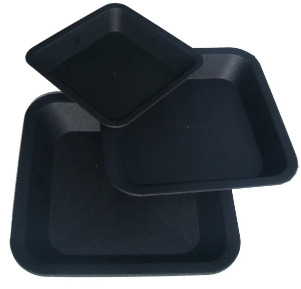 SV13N - SOTTOVASO QUADRATO 14X14X3 NERO