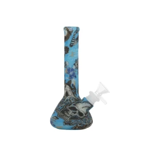 QNUBU - BONG IN SILICONE FLUORESCENTE | COLORADO COLOR MIX 19cm