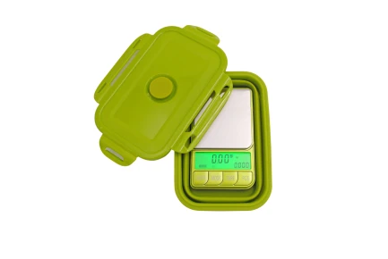 BILANCIA DIGITALE KENEX OMEGA OMG-1000 MAX 1000 GRAMMI STEP 0,1G CON VASCHETTA IN SILICONE PIEGHEVOLE