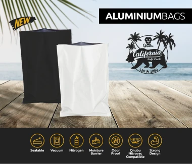 QNUBU - SACCHETTO NERO IN ALLUMINIO TERMOSALDABILE | 30x45cm 50pz