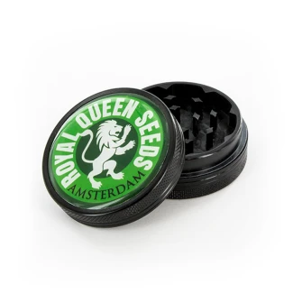ROYAL QUEEN SEEDS - GRINDER IN METALLO CON LOGO VERDE | 40x18mm