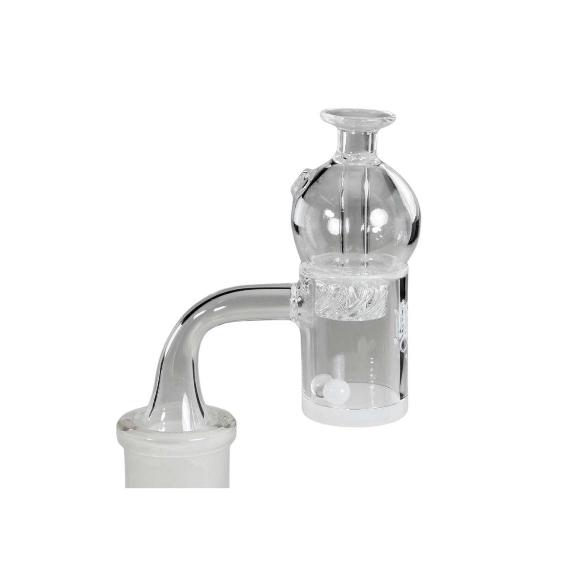 ND02181251 - BRACIERE IN QUARZO BANGER CON CAP E TERP PEARLS | 14mm MASCHIO