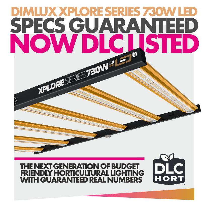2-957EU - DIMLUX - XPLORE SERIES LED | 730W - 2197 μmol/s - 3.0 μmol/J | CERTIFICATO DLC HORT