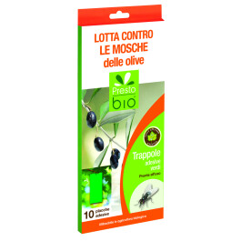 71824005PB - TRAPPOLA CROMOTROPICA ADESIVA VERDE CONTRO LA MOSCA OLIVA 10 PEZZI