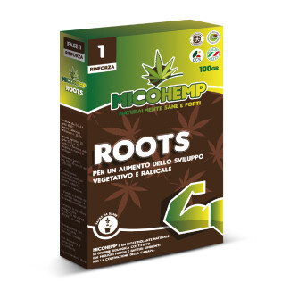 MHRO100 - MICOHEMP ROOTS - FASE 1 RINFORZA - 100G  PER FASE VEGETATIVA BIOSTIMOLANTE CON MICORRIZE