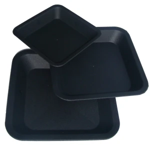 SV30N - SOTTOVASO QUADRATO 33 x 33 x 3 NERO DIAM. 33