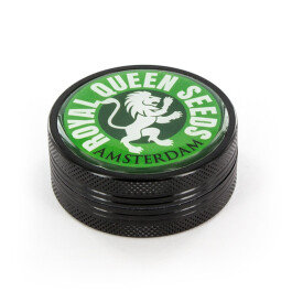 RQSGROO3-GRE - ROYAL QUEEN SEEDS - GRINDER IN METALLO CON LOGO VERDE | 40x18mm