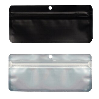 PACK0056 - QNUBU - ZIP BAG SACCHETTO ANTIODORE NERO | PREROLLS, EDIBILI E PENNE VAPORIZZATORE 50pz