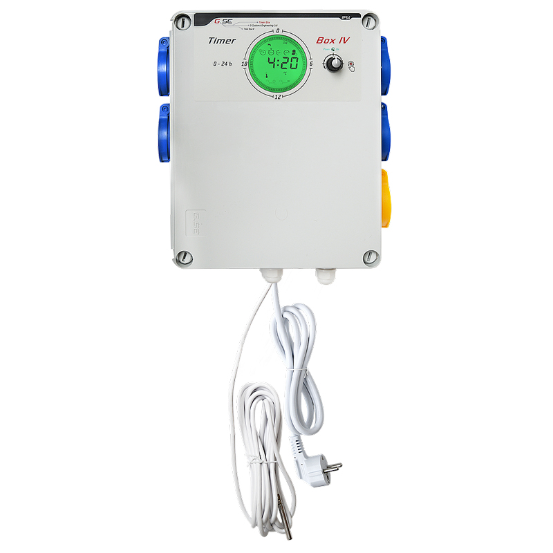 GSE TIMER BOX IV QUADRO ELETTRICO 4x600W RISCALDAMENTO INDOORLINE Indoor Growing Attitude
