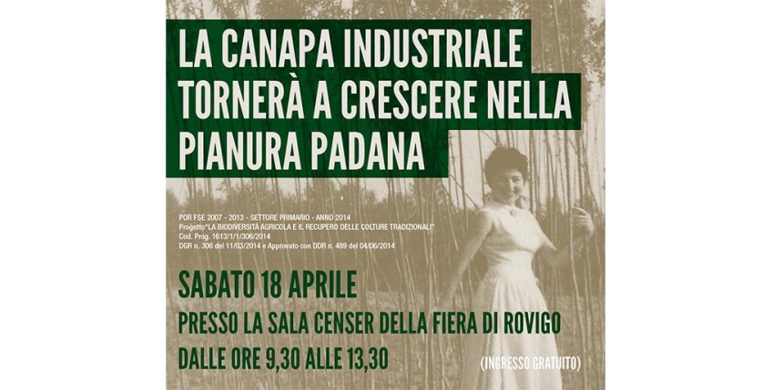 Convegno a Rovigo sulla Canapa 18 aprile 2015
