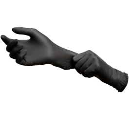 MAEX0212 - QNUBU - PROFESSIONELLE NITRIL HANDSCHUHE SCHWARZ | GLATT GRÖSSE M - 300 HANDSCHUHE