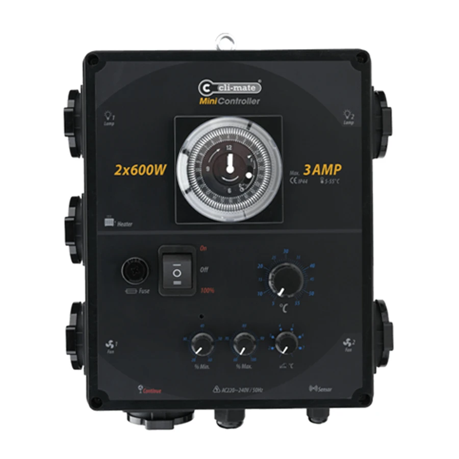 MH3 - CLI-MATE - MINI CONTROLLER | LIGHTS 2X600W TEMPERATURE | 3A
