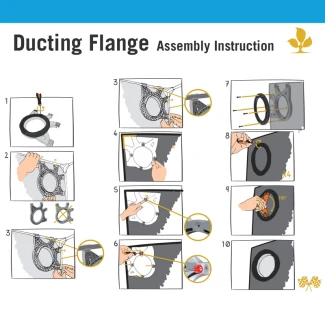 SECRET JARDIN - DUCTING FLANGE |  Ø25mm POLES