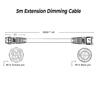 LUMATEK - LED DRIVER REMOTE USE EXTENSION CABLES | 5m (x2)