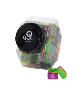 MAEX0159 - QNUBU - SILICONE CONTAINERS WITH DISPLAY | CUBE 9ml 35pcs
