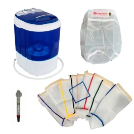 KBUBSMALL9PUEX - BUBBLEXTRACTOR KIT - SMALL WASHING MACHINE WITH 9 MEDICAL NETS BAGS 20L