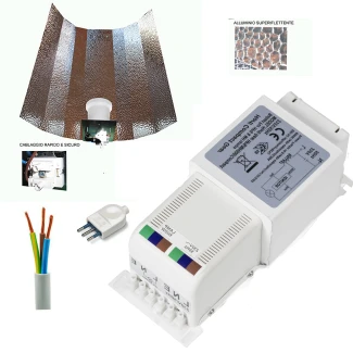KETI400 - KIT HORTI COMPACT GEAR 400W - SENZA LAMPADA