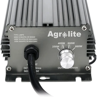 AGRB666 - AGROLITE - BALASTRO ELECTRÓNICO REGULABLE DE CUATRO POTENCIAS 250-400-660W DEVILIGHT