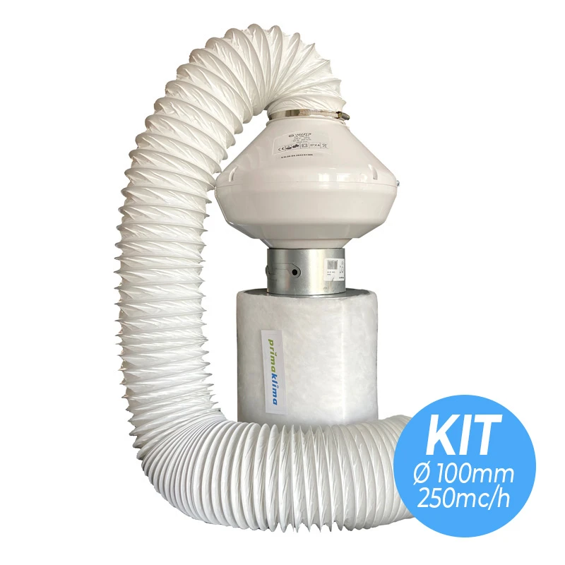 KVENT100 - KIT DE PURIFICACIÓN Y FILTRACIÓN DE AIRE 100 | Ø100mm - 250mc/h