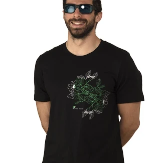 T-SHIRT M METHOD SEVEN "BOTANICAL" GRAFICA FRONTE RETRO