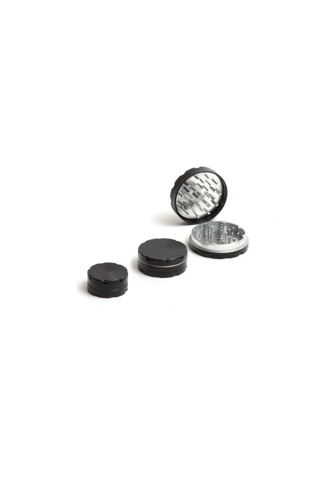 912178 - GRINDER DE LUXE ALLUMINIO 50MM 2 PARTI NERO
