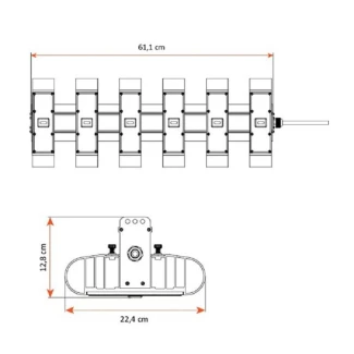 PRIMA KLIMA - LUCILU SHUTTLE 6 LED DIMMERABILE | 240W Indoorline
